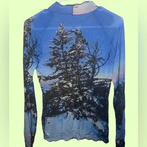 Free People sheer graphic top